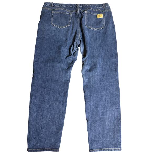 Michael Kors Straight Leg Jeans, Dark Wash Stretch Denim, Women's Plus Size 20W - Picture 3 of 6